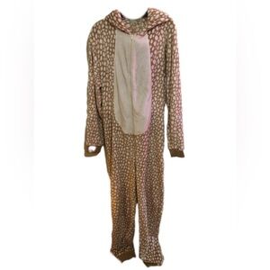 Cozy Brown Adult Reindeer Pajamas